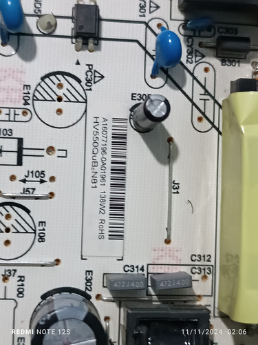 Fuente Para Pantalla Bios Modelo V552015sm (Usado)