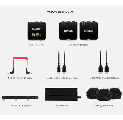 Sistema De Micrófonos Inalámbricos Rode Wireless Go 3 Negro
