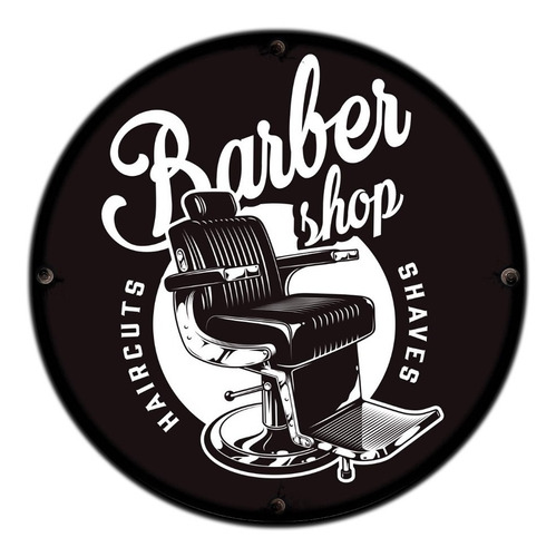 #250 - Cuadro Decorativo Vintage 20 Cm / Barber Shop Cartel