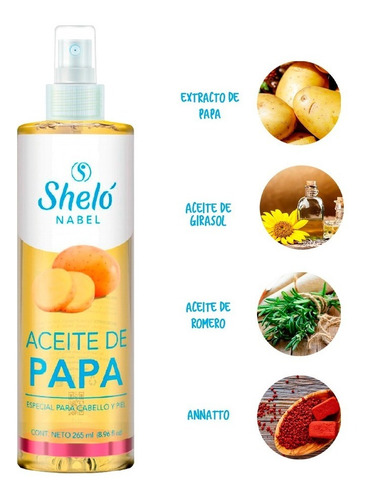 Imagen 1 de 5 de Aceite De Papa Axilas - Aclara Piel, Nutre Embellece Cabello