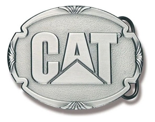 Hebilla Cinturon - Logo Cat - Color Plata