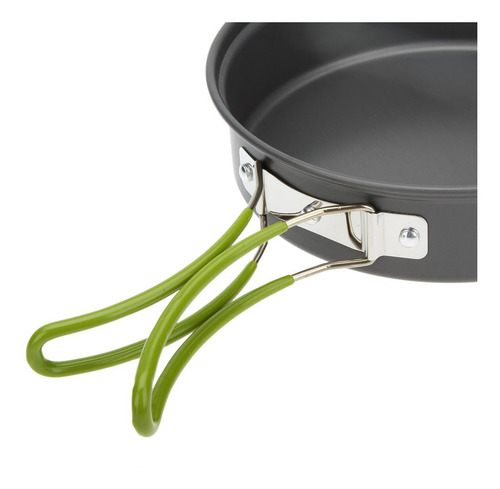 Imagem 7 de 10 de Kit De Cozinha Para Camping Com Panelas E Estojo De Pano