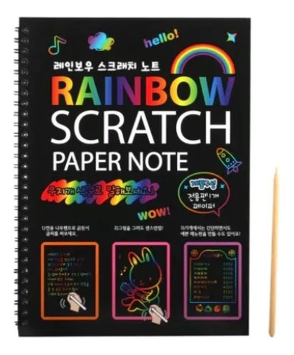 Libro Pintar Rainbow Scratch Art-arte Color Papel Para Nota