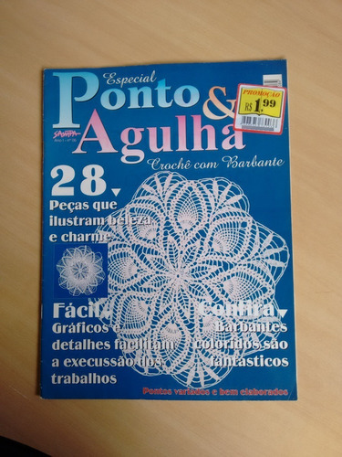 Revista Ponto Agulha 6 Crochê Barbante Artesanato 615t