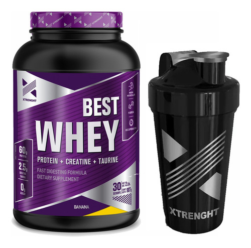 Combo Xtrenght Best Whey Protein 2lbs + Shaker 600ml 