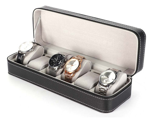 Elegante Funda De Reloj De Pulsera Con 6 Ranuras For Guarda