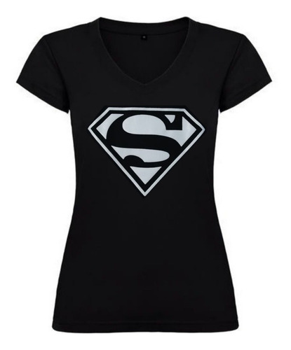 Camiseta Dama Superman Negra