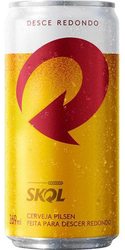 Cerveja Skol Pilsen Redondinha Lata 269ml Kit C/15