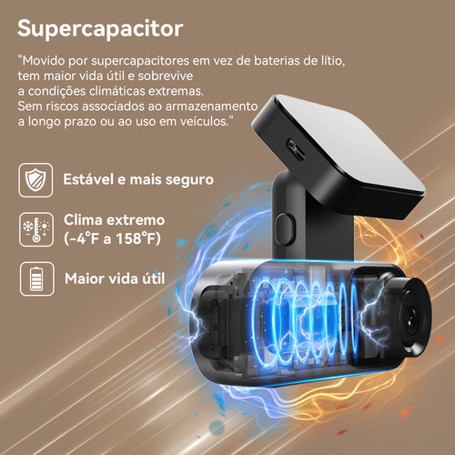 Câmera Veicular N3 Pro Gps Ddpai 1600p+1080p Wifi App Sr2.0 N3 Pro Gps+128gb
