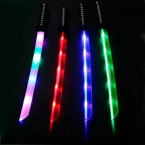 Espada de juguete para niños Samurai Ninja con luz y sonido, color rojo