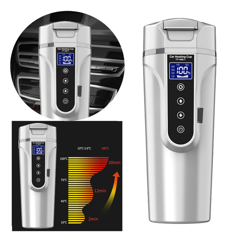 Hervidor De Agua Para Coche Eléctrico, Taza Calefactora,