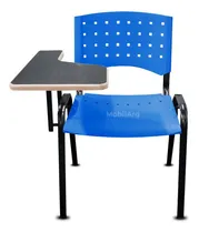 Comprar Silla Pupitre Universitaria Escolar Capacitacion Cursos Pack X10 Unidades Paleta Movil Encastrable - Fabrica Color Azul
