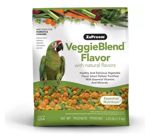 Alimento Zupreem Veggieblend Flavor Para Loro Y Conuro 1.5kg