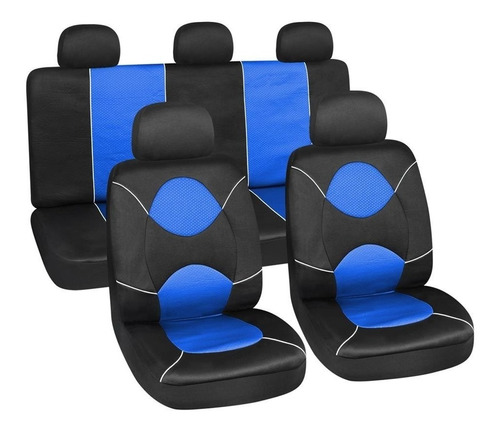 Funda Cubreasiento Universal Azul Con Negro Motorlife 