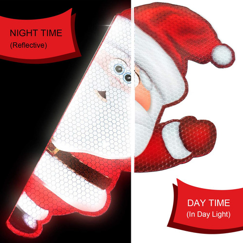 Calcomanías Reflectantes Para Automóvil Navidad Mmg