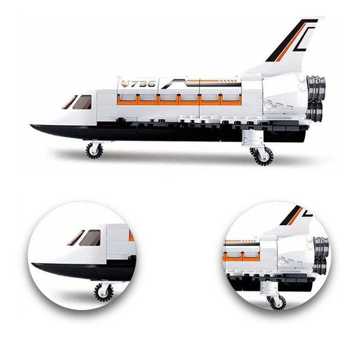 Blocos Montar Astronautas Ônibus Espacial Foguete 231 Pçs