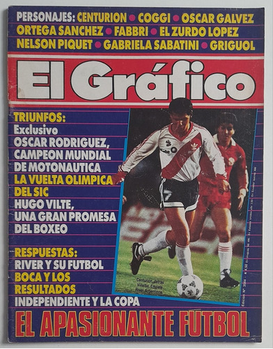 Revista El Grafico 3544 - River Argentinos Ferro Boca 1987