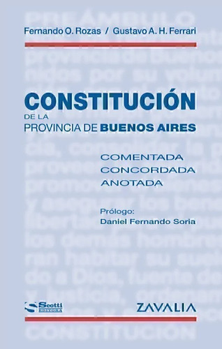 Constitución De La Prov. De Buenos Aires. Rozas - Ferrari