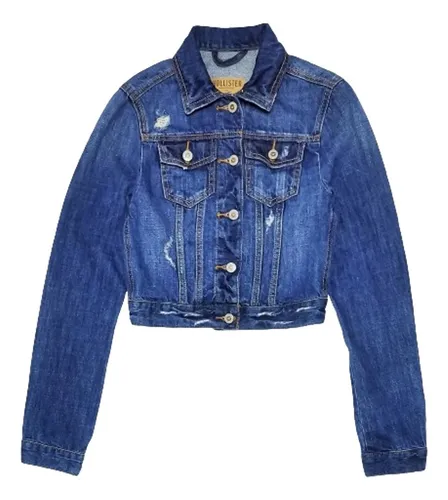Chamarra de mezclilla hollister mujer hotsell