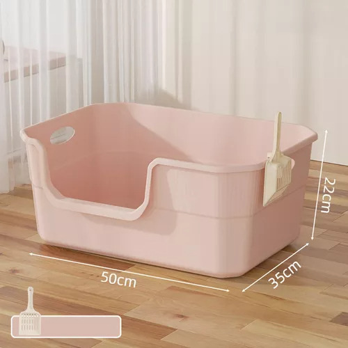 Caja De Arena Gruesa Extra Grande Semicerrada Para Gatos