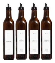 Comprar Set Aceiteras Ambar X4 Etiqueta Con Pico 500 C Tienda Mama