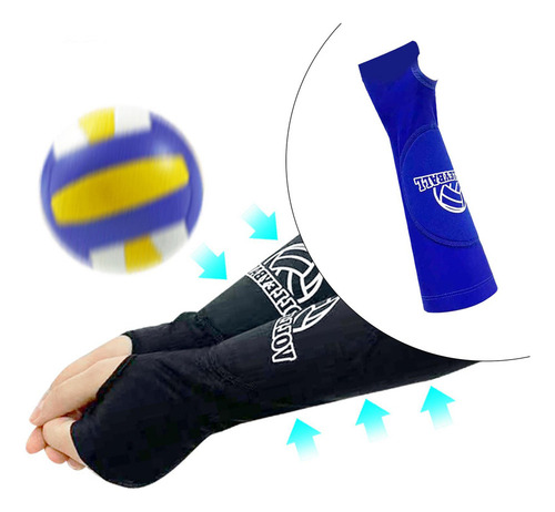2 Guantes De Voleibol For Brazo, Muñequera De Azul