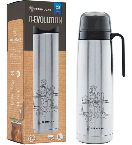 Garrafa Térmica 100% Inox R-evolution 1l Quente E Frio