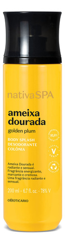 Body Splash Nativa Spa Ameixa Dourada Boticário 200ml