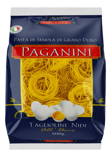 Macarrão de Sêmola com Ovos Grano Duro Tagliolini Nidi Paganini Pacote 500g