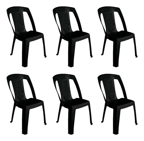 Silla Capri X6 Mascardi Color Negro Directo De Fábrica