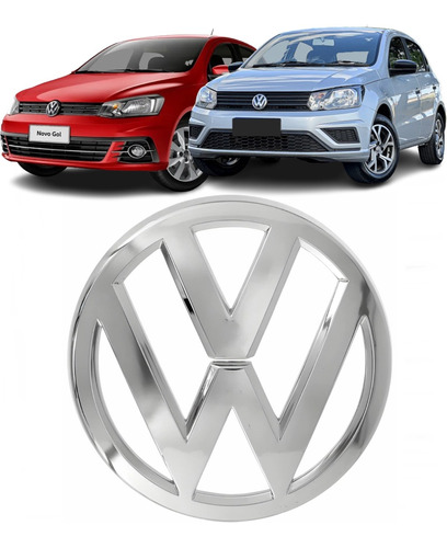 Emblema Logo Vw Grade Gol G7 G8 Voyage Saveiro 17/22 Cromado