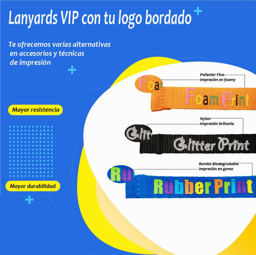 Imagen 2 de 7 de Lanyards Cintas Personalizadas Porta Carnet Llavero Bordada