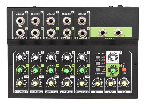 Consola Mezcladora Digital Reverb Mic/line Y Con 10 Latas