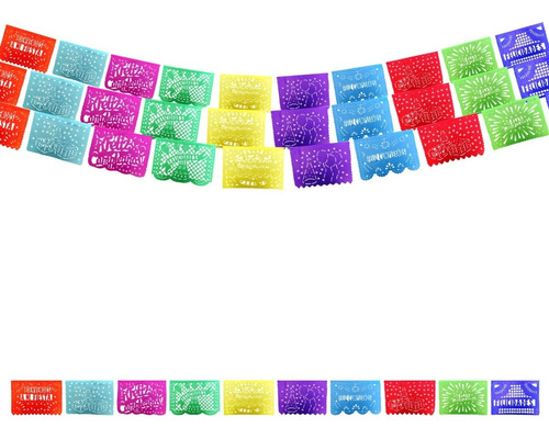 Decoracion Con Papel Picado  Divertido Para Cumpleaños