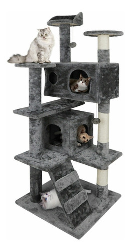 Torre De Árbol Para Gatos Resistente De 1.34 Metros Rascador