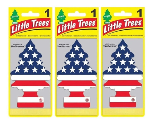 Imagem 1 de 2 de 3 Little Trees Aromatizantes Cheirinho Carro Bandeira Usa