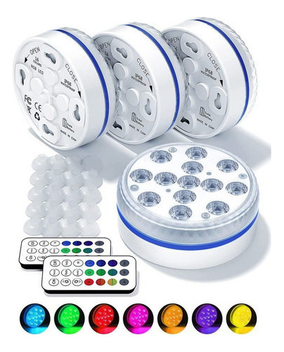 4packs De Luces Led Sumergibles Luces De Punto Con Pilas