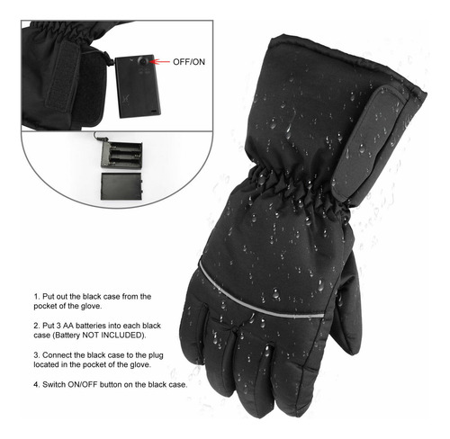 2 Guantes Eléctricos Con Calefacción Pantalla Táctil Para