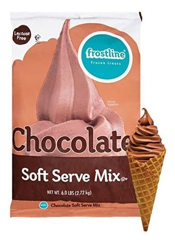 Línea De Congelamiento Chocolate Soft Serve Mix, 6 Libra Bol