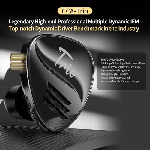Cca Trio - Monitor Intrauditivo De 0.315 In 3dd Iems Con 4 I