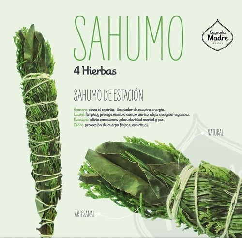 Sahumo Natural Estacion 4 Hierbas Sagrada Madre