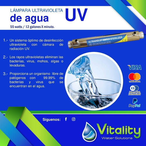 Lampara Ultravioleta Uv Germicida 55w Para Agua