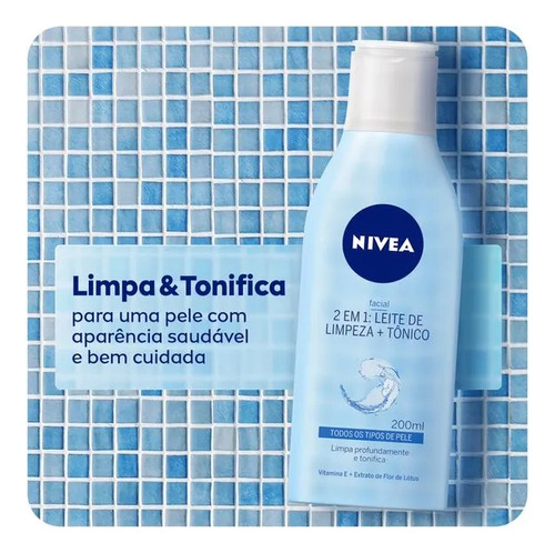Creme Nivea Loção 2 Em 1 200ml - Leite De Limpeza E Tônico