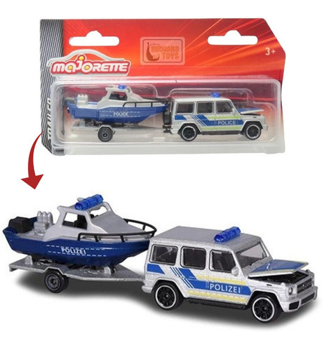 Presente Dia Dos Pais Mini Mercedes G63 Barco Polícia 1:64