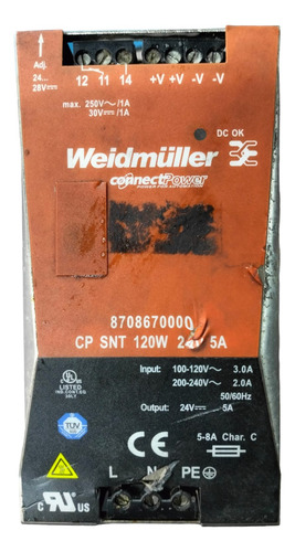 Weidmüller 8708670000 No Funciona, Para Refacciones (Usado)