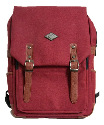 Mochila Escolar Retro Diseño Vintage Unisex Colores Color Rojo Diseño de la tela -