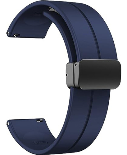 Correa Casual Magnetica Para Smartwatch Aitafy Idw13 Alexa Azul Oscuro 2.2 Cm