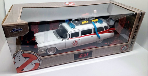 Jada Coleccionable Carro Cadillac Cazafantasmas Esc 1:24 Color Blanco