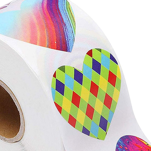 500 Uds Pegatinas De Corazón Para Niños Pegatina 1 Pulgada