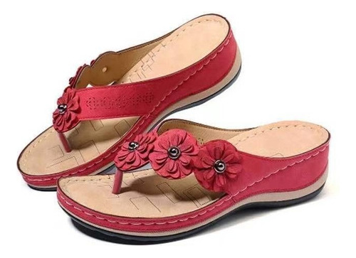 Sandalias De Playa Con Chanclas Y Plataforma Para Mujer